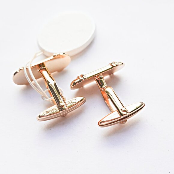 Christian Dior Paris Gold Cufflinks New With Tags - Picture 2 of 2